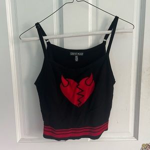 Dolls Kill knitted heartbreaker crop top